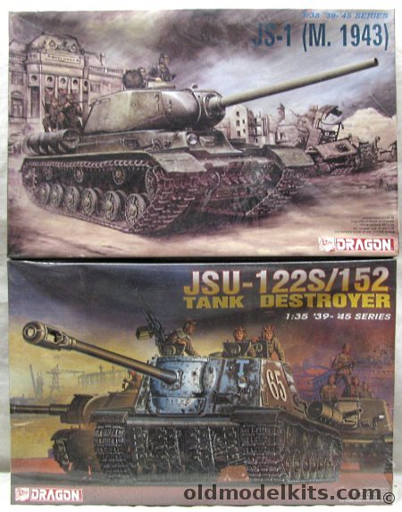 Dragon 1/35 6047 JSU-122S /152 Tank Destroyer / 6052 JS-1 (M.1943) Heavy Tank plastic model kit